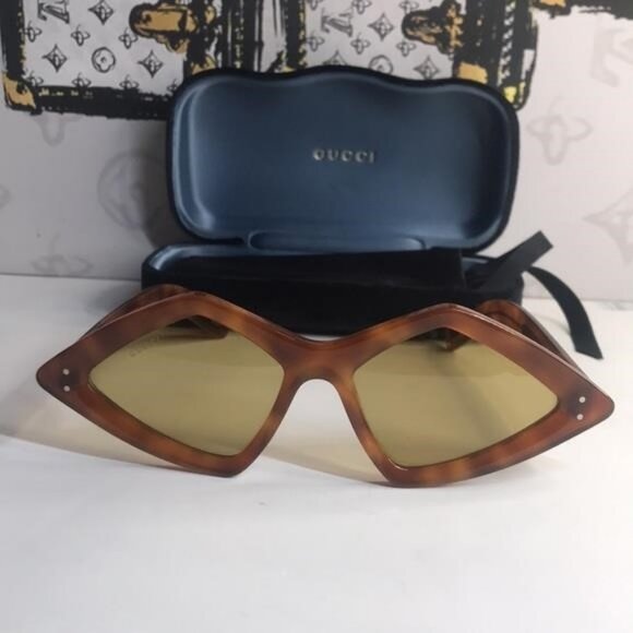 New Authentic Gucci Havana Stylish Brown Sunglasses GG0496S 002 - Picture 9 of 13